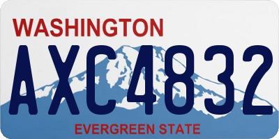 WA license plate AXC4832