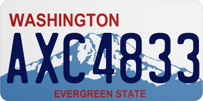WA license plate AXC4833