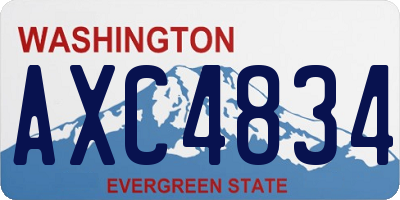 WA license plate AXC4834
