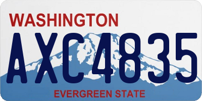 WA license plate AXC4835