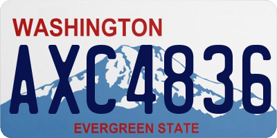 WA license plate AXC4836