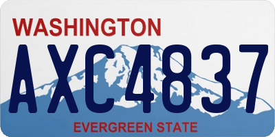 WA license plate AXC4837