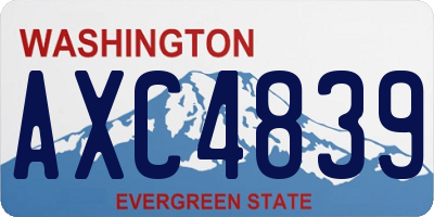 WA license plate AXC4839