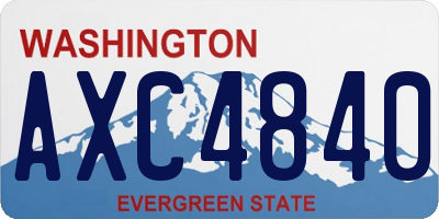 WA license plate AXC4840