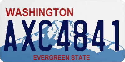 WA license plate AXC4841