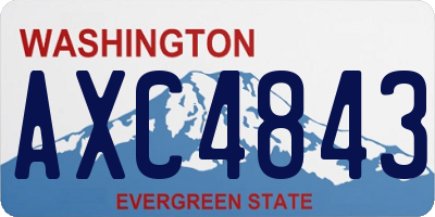 WA license plate AXC4843