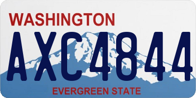 WA license plate AXC4844