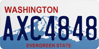 WA license plate AXC4848