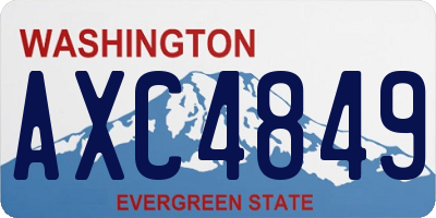 WA license plate AXC4849