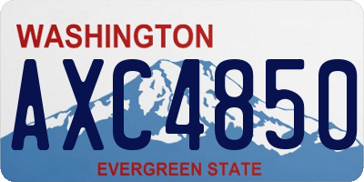WA license plate AXC4850