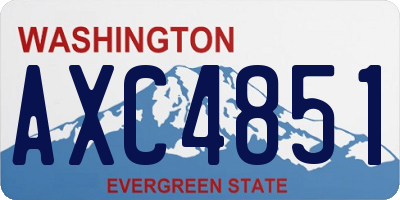 WA license plate AXC4851