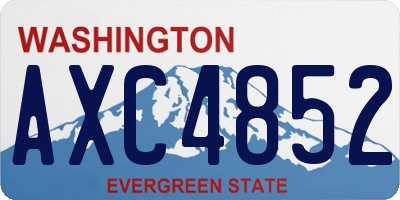 WA license plate AXC4852