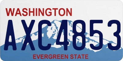 WA license plate AXC4853