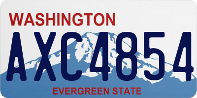 WA license plate AXC4854