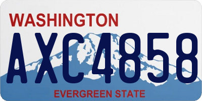 WA license plate AXC4858