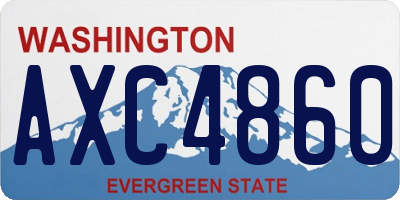 WA license plate AXC4860