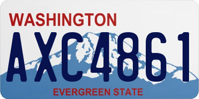 WA license plate AXC4861