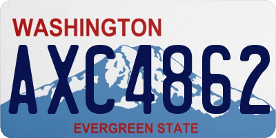 WA license plate AXC4862