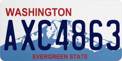 WA license plate AXC4863