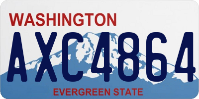 WA license plate AXC4864