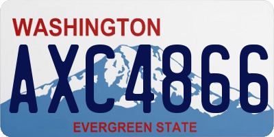 WA license plate AXC4866
