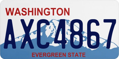 WA license plate AXC4867