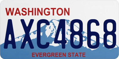 WA license plate AXC4868