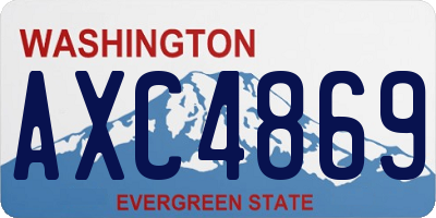 WA license plate AXC4869