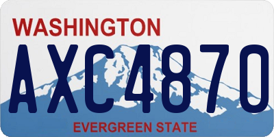 WA license plate AXC4870