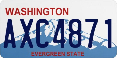 WA license plate AXC4871