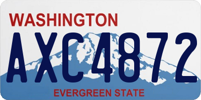 WA license plate AXC4872