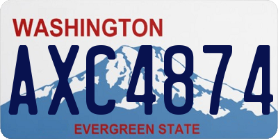 WA license plate AXC4874