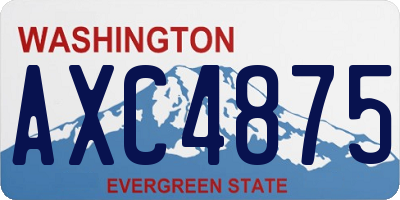 WA license plate AXC4875