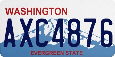 WA license plate AXC4876