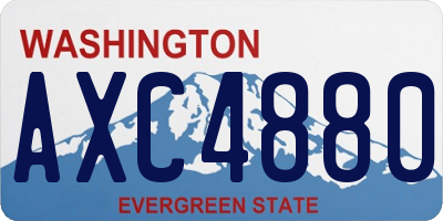 WA license plate AXC4880