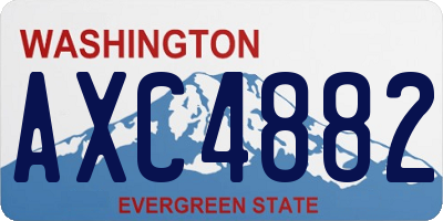 WA license plate AXC4882