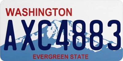WA license plate AXC4883