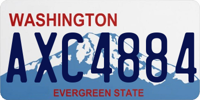 WA license plate AXC4884