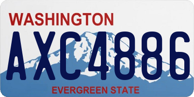WA license plate AXC4886