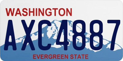 WA license plate AXC4887