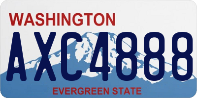 WA license plate AXC4888