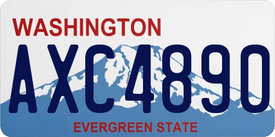 WA license plate AXC4890