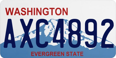 WA license plate AXC4892