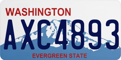 WA license plate AXC4893