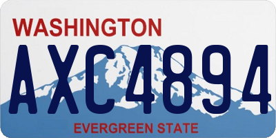 WA license plate AXC4894