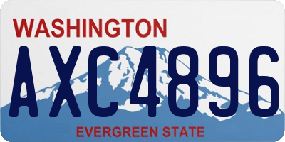 WA license plate AXC4896