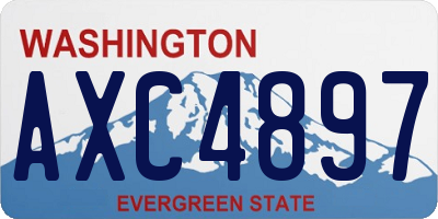 WA license plate AXC4897