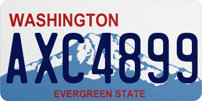 WA license plate AXC4899