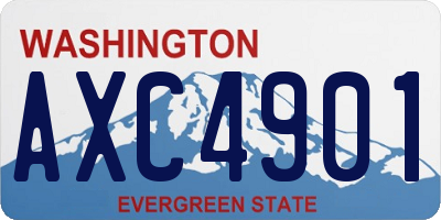 WA license plate AXC4901