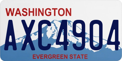 WA license plate AXC4904